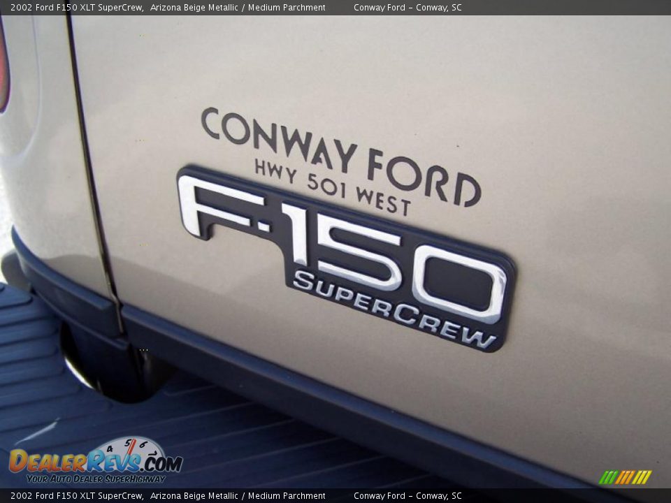 2002 Ford F150 XLT SuperCrew Arizona Beige Metallic / Medium Parchment Photo #13