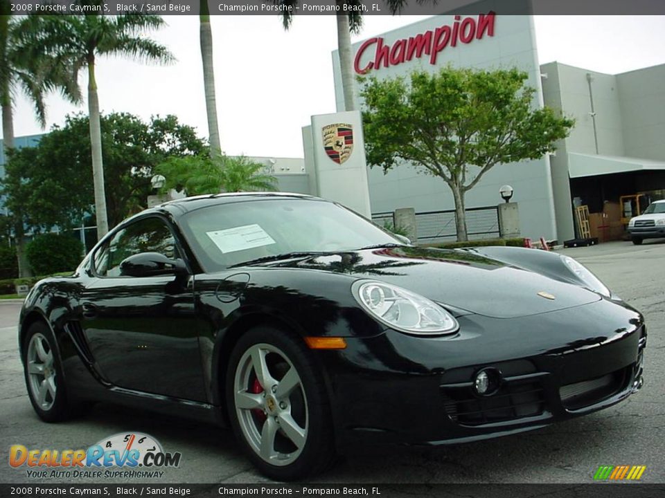 2008 Porsche Cayman S Black / Sand Beige Photo #1