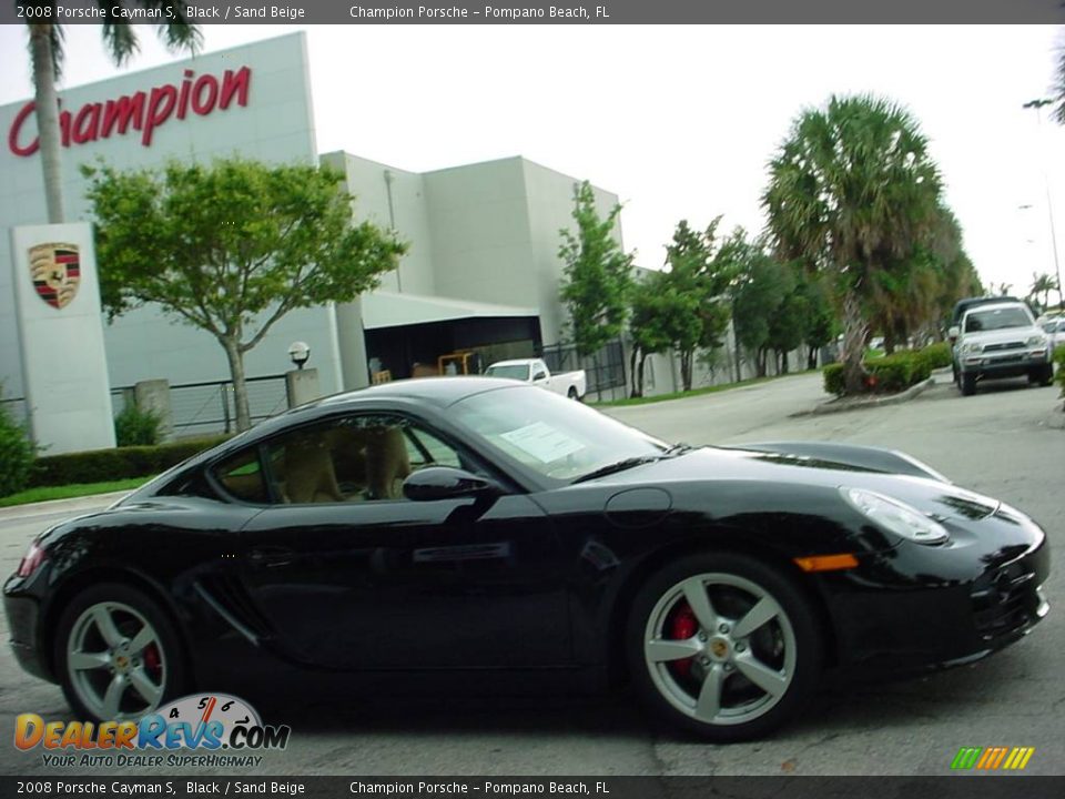2008 Porsche Cayman S Black / Sand Beige Photo #2