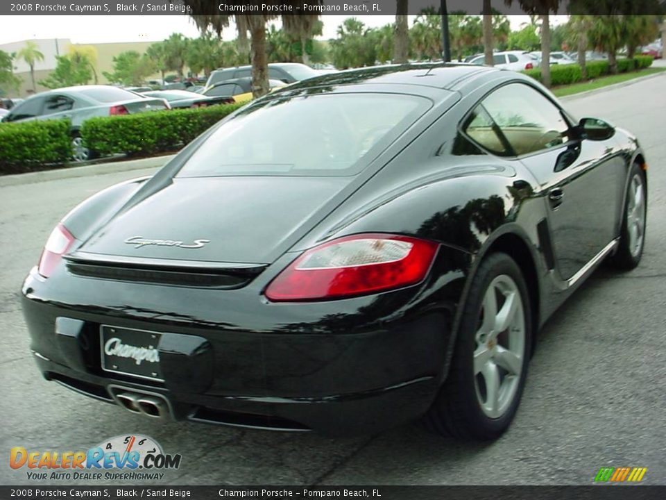 2008 Porsche Cayman S Black / Sand Beige Photo #3
