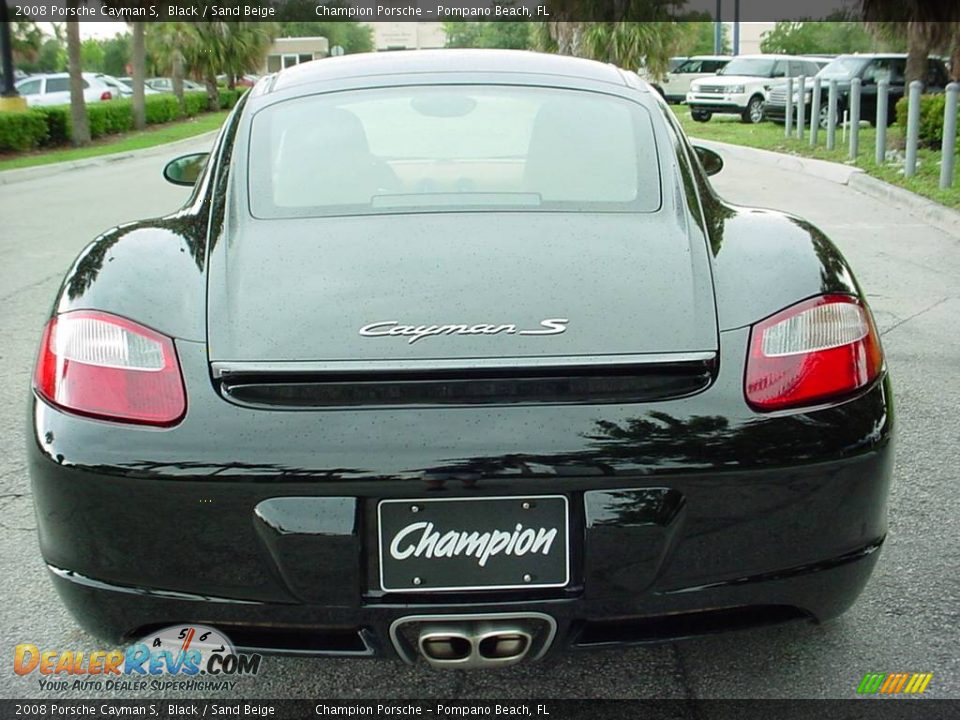2008 Porsche Cayman S Black / Sand Beige Photo #4