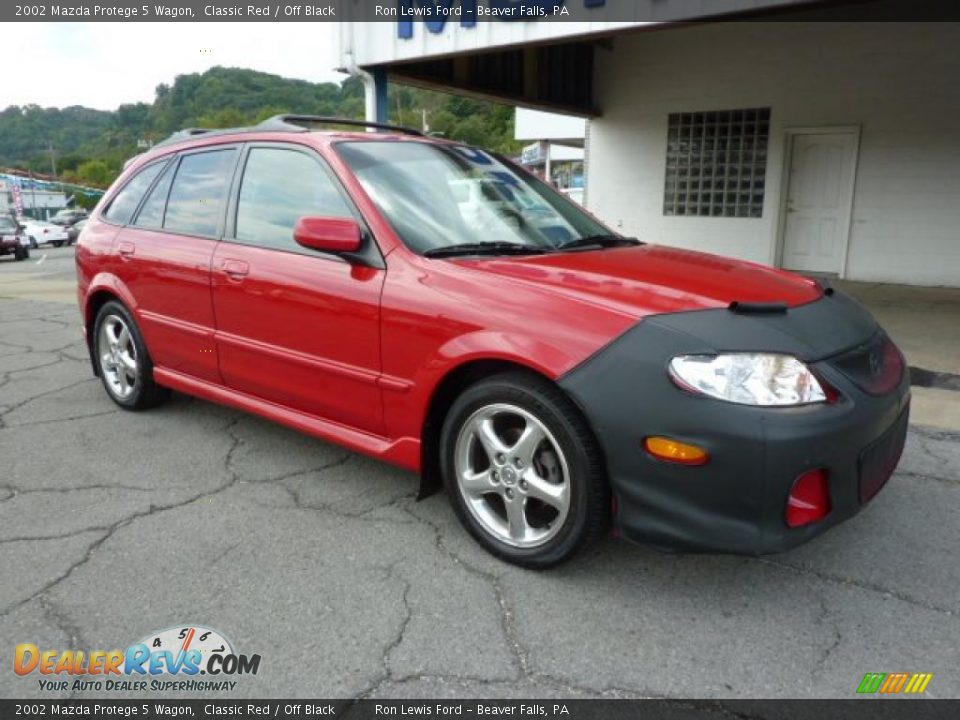 2002 Mazda Protege 5 Wagon Classic Red / Off Black Photo #2