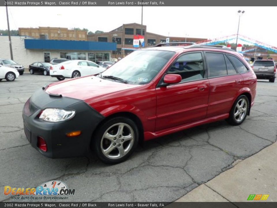 2002 Mazda Protege 5 Wagon Classic Red / Off Black Photo #5