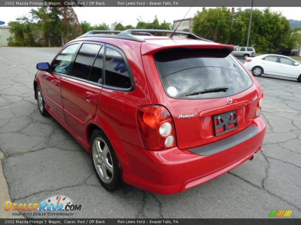 2002 Mazda Protege 5 Wagon Classic Red / Off Black Photo #8