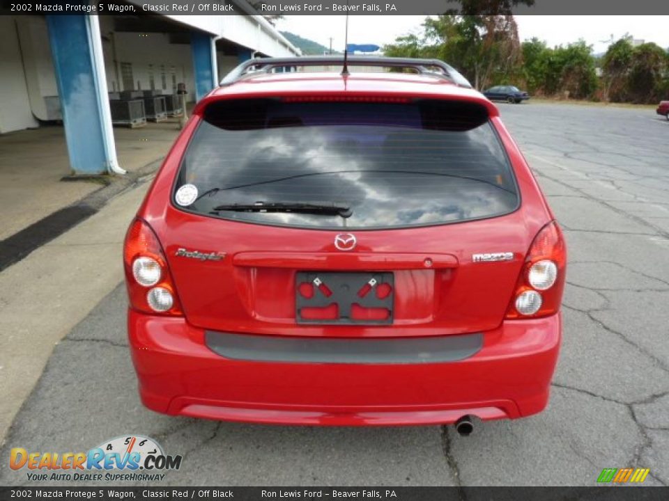 2002 Mazda Protege 5 Wagon Classic Red / Off Black Photo #9