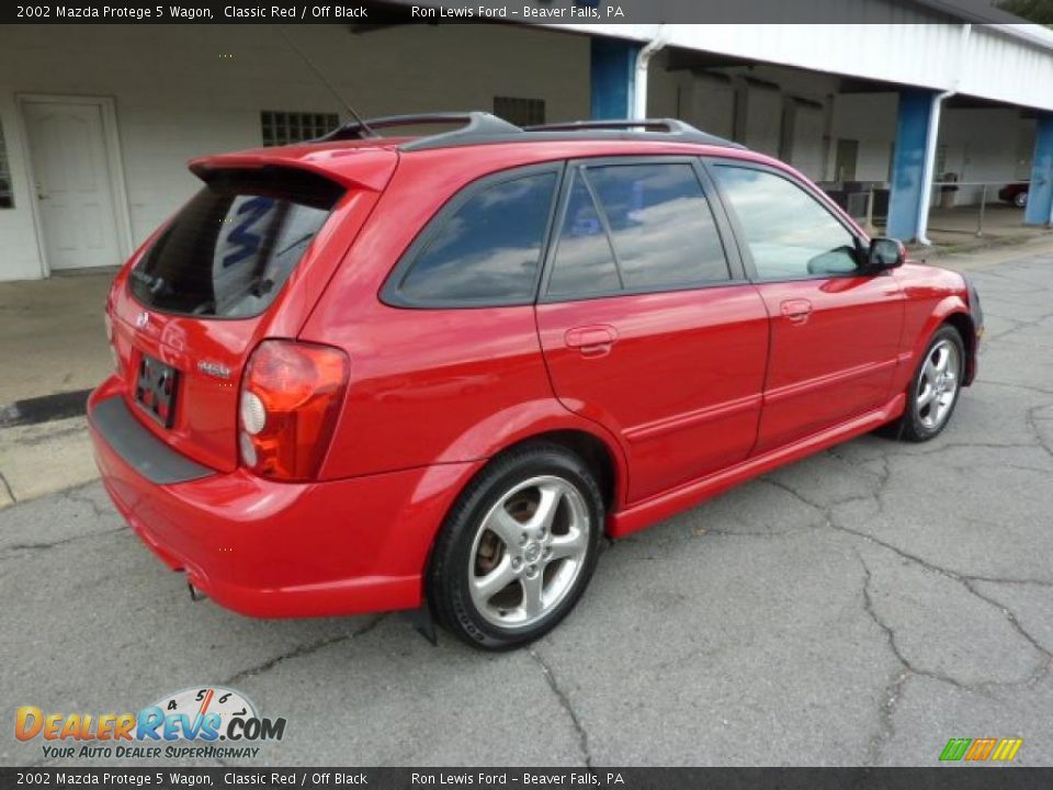 2002 Mazda Protege 5 Wagon Classic Red / Off Black Photo #10