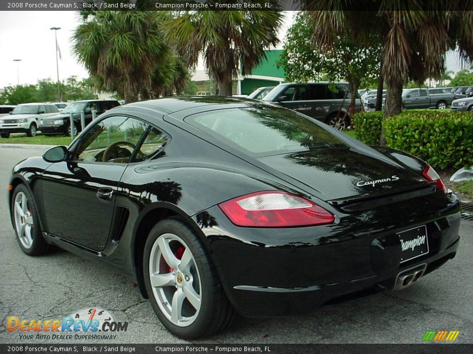 2008 Porsche Cayman S Black / Sand Beige Photo #5