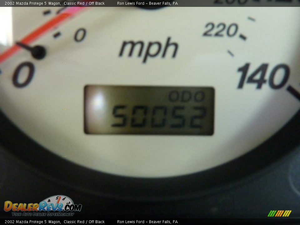 2002 Mazda Protege 5 Wagon Classic Red / Off Black Photo #25
