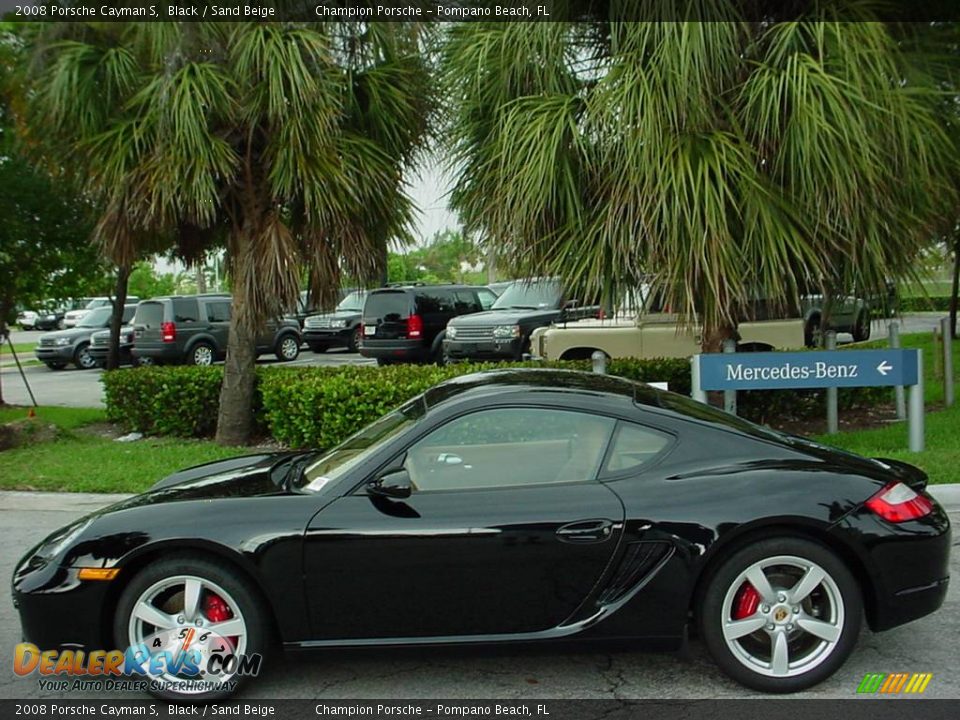 2008 Porsche Cayman S Black / Sand Beige Photo #6