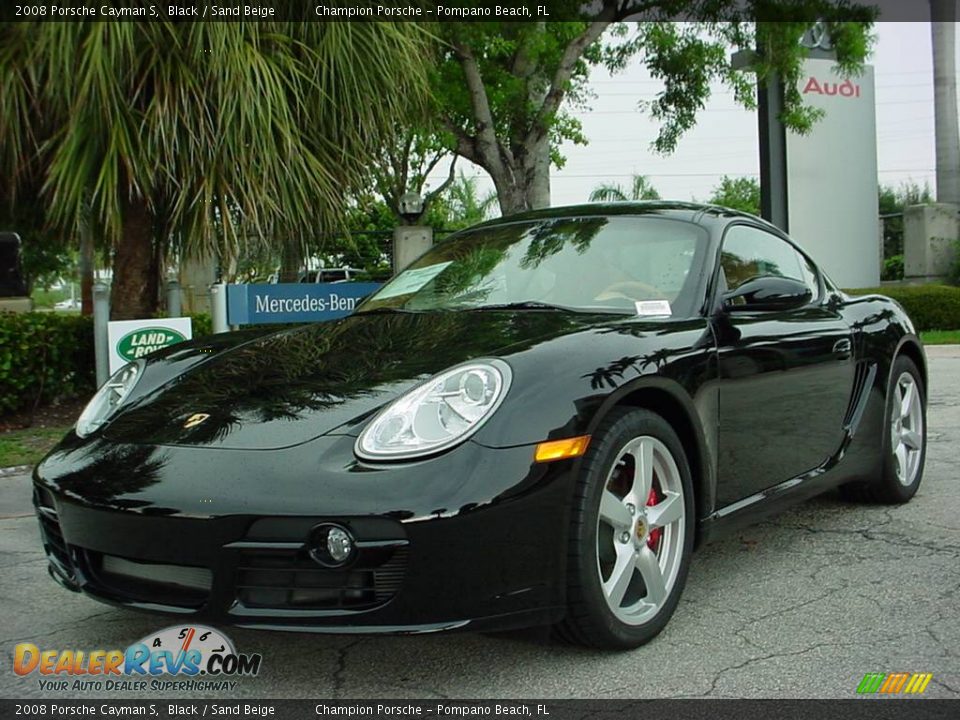 2008 Porsche Cayman S Black / Sand Beige Photo #7