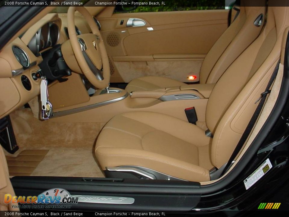 2008 Porsche Cayman S Black / Sand Beige Photo #10