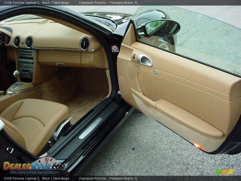 2008 Porsche Cayman S Black / Sand Beige Photo #11