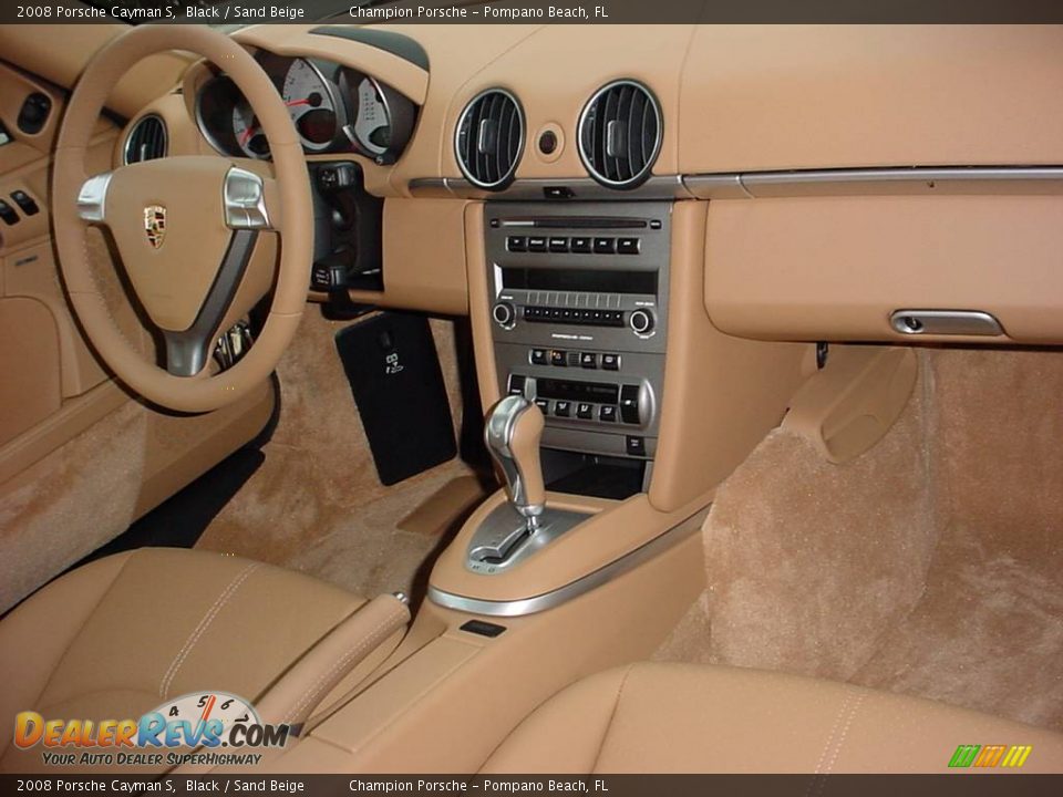 2008 Porsche Cayman S Black / Sand Beige Photo #14
