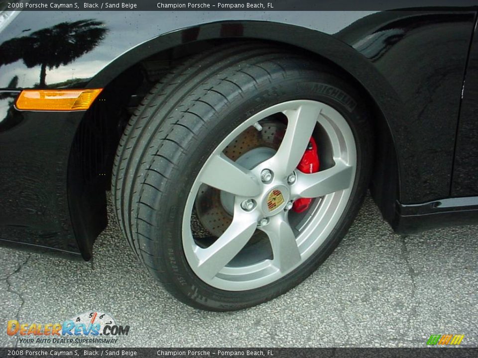 2008 Porsche Cayman S Black / Sand Beige Photo #16
