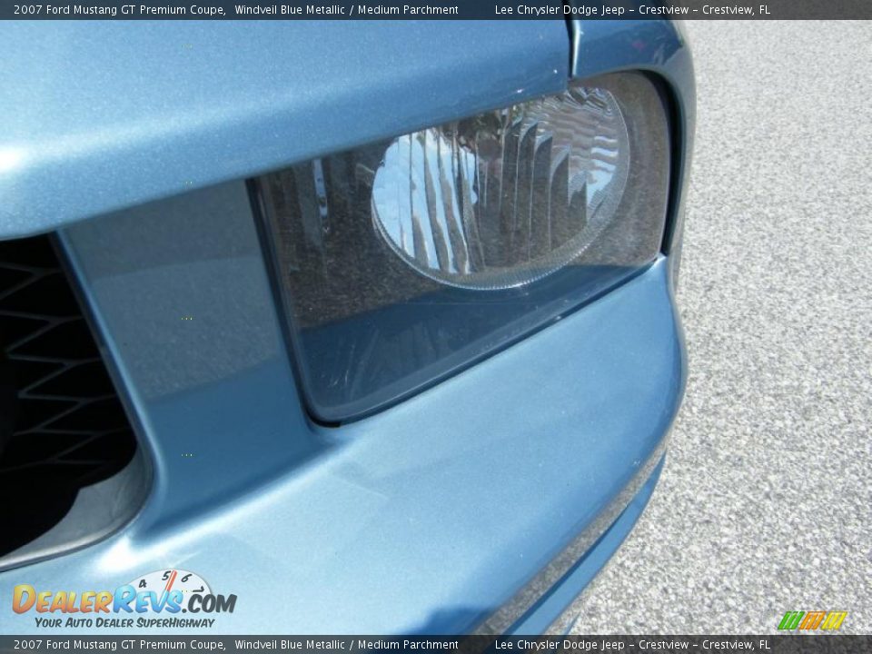 2007 Ford Mustang GT Premium Coupe Windveil Blue Metallic / Medium Parchment Photo #9