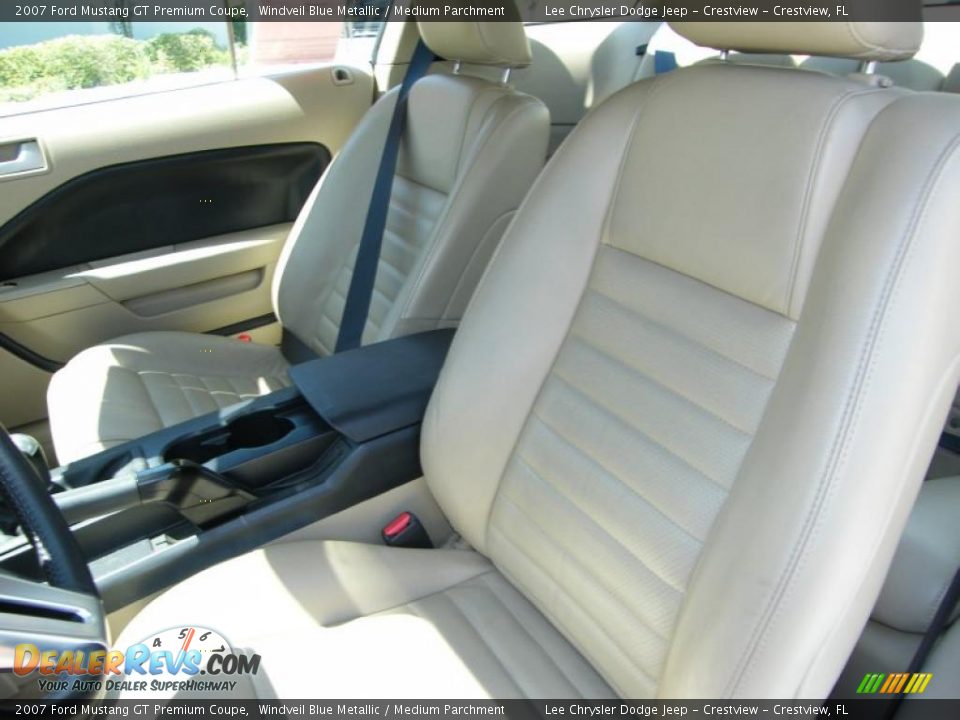 2007 Ford Mustang GT Premium Coupe Windveil Blue Metallic / Medium Parchment Photo #14