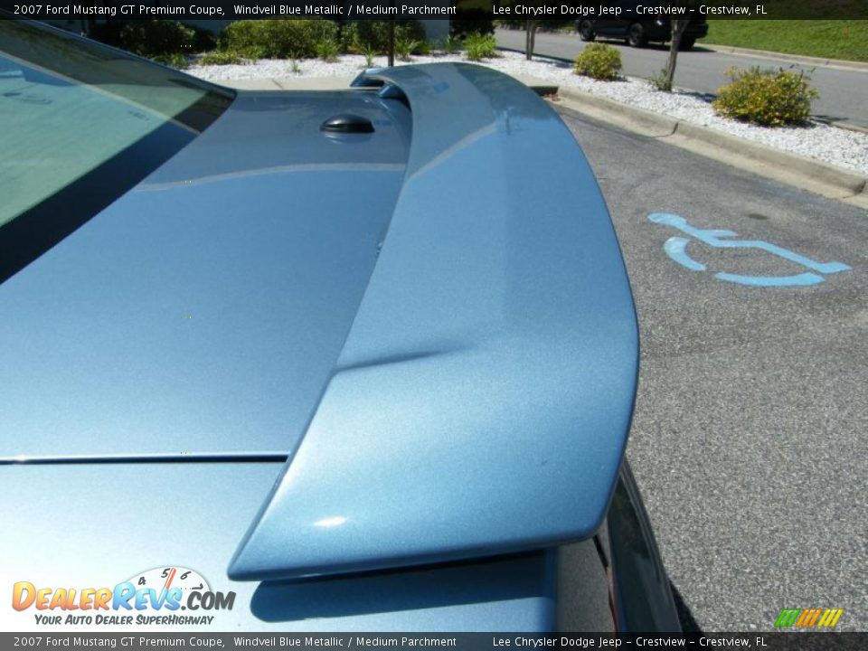 2007 Ford Mustang GT Premium Coupe Windveil Blue Metallic / Medium Parchment Photo #22