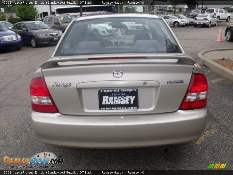 2002 Mazda Protege ES Light Sandalwood Metallic / Off Black Photo #6