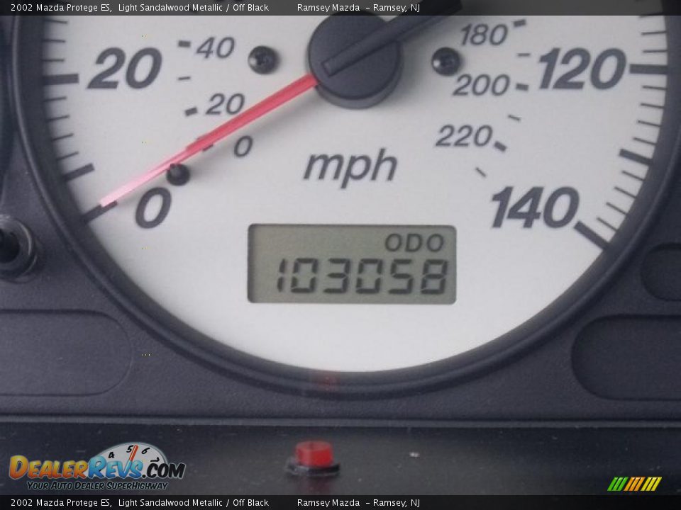 2002 Mazda Protege ES Light Sandalwood Metallic / Off Black Photo #23