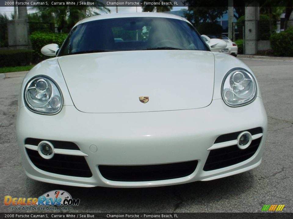 2008 Porsche Cayman S Carrara White / Sea Blue Photo #8