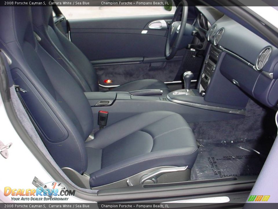 Sea Blue Interior - 2008 Porsche Cayman S Photo #10