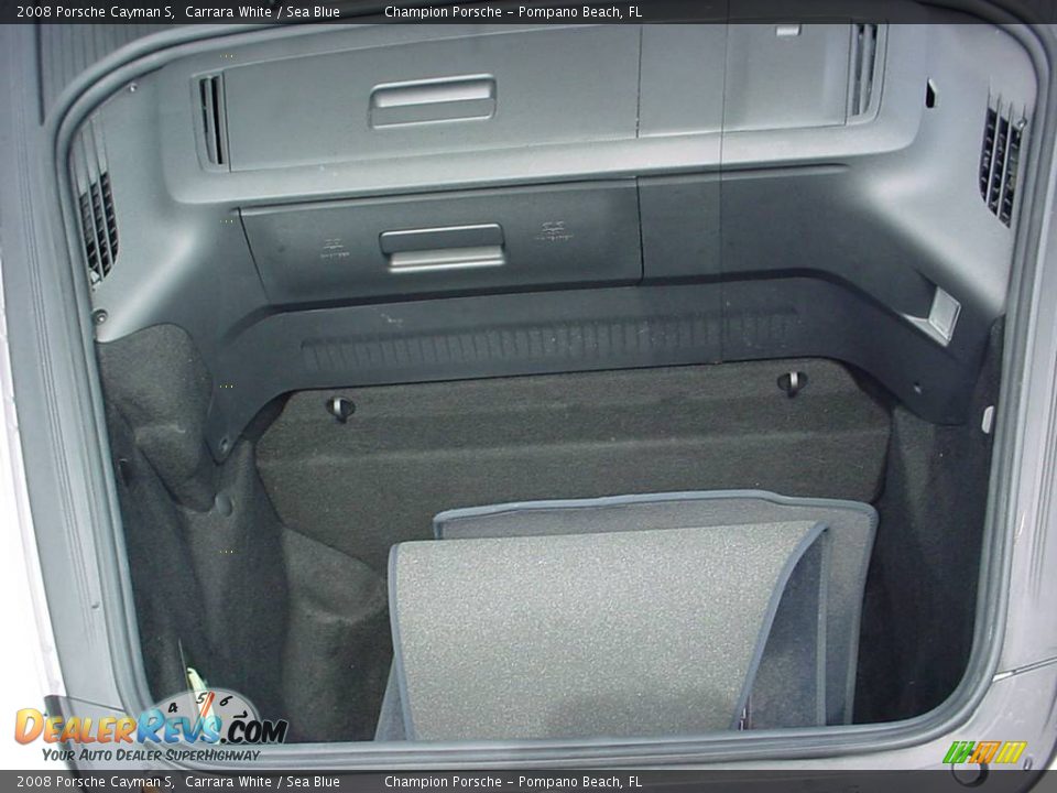 2008 Porsche Cayman S Carrara White / Sea Blue Photo #13