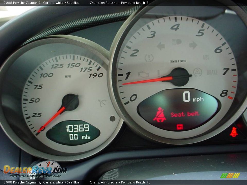 2008 Porsche Cayman S Carrara White / Sea Blue Photo #15