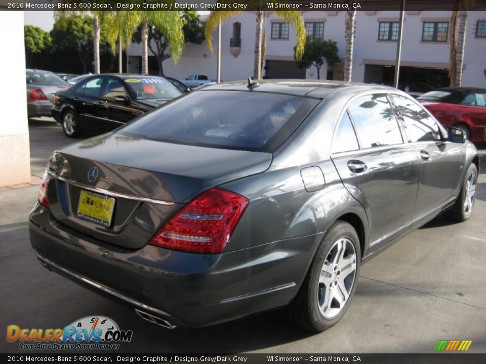 2010 Mercedes-Benz S 600 Sedan Designo Graphite / Designo Grey/Dark Grey Photo #2