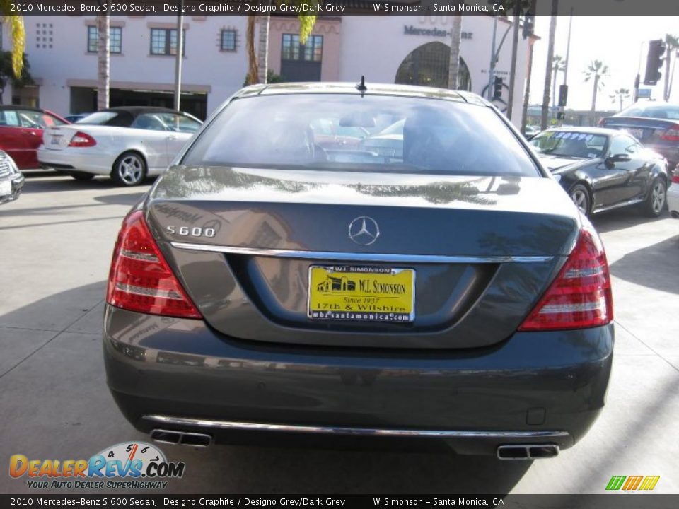 2010 Mercedes-Benz S 600 Sedan Designo Graphite / Designo Grey/Dark Grey Photo #3