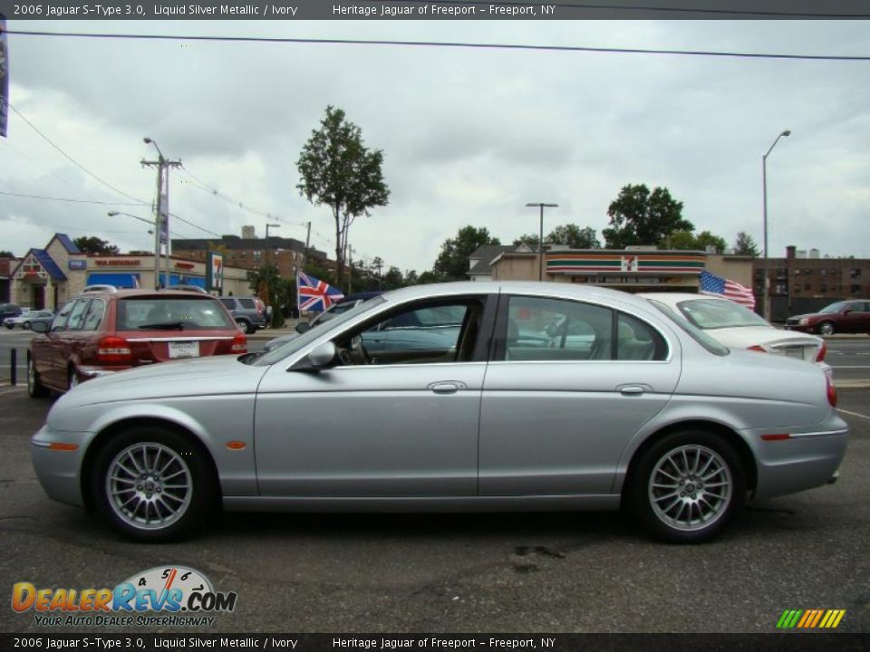 2006 Jaguar S-Type 3.0 Liquid Silver Metallic / Ivory Photo #3