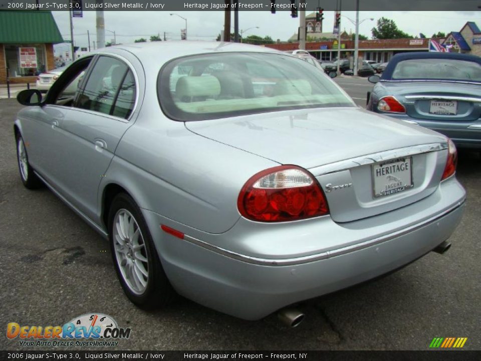 2006 Jaguar S-Type 3.0 Liquid Silver Metallic / Ivory Photo #4