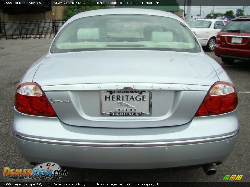 2006 Jaguar S-Type 3.0 Liquid Silver Metallic / Ivory Photo #5