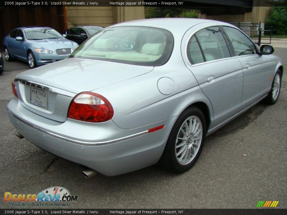 2006 Jaguar S-Type 3.0 Liquid Silver Metallic / Ivory Photo #6