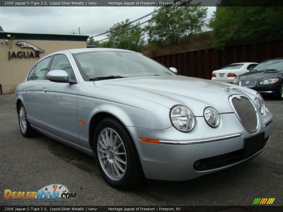 2006 Jaguar S-Type 3.0 Liquid Silver Metallic / Ivory Photo #7