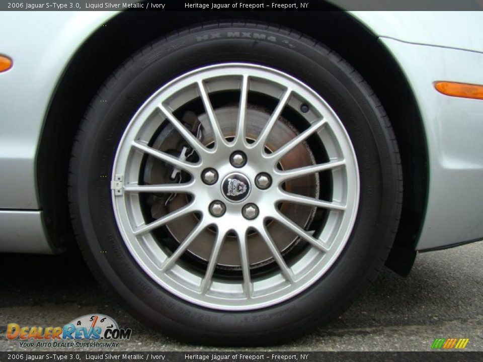 2006 Jaguar S-Type 3.0 Liquid Silver Metallic / Ivory Photo #8