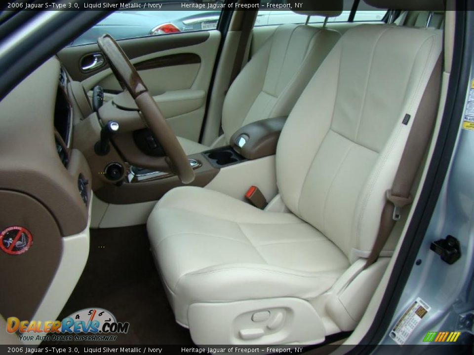 2006 Jaguar S-Type 3.0 Liquid Silver Metallic / Ivory Photo #10