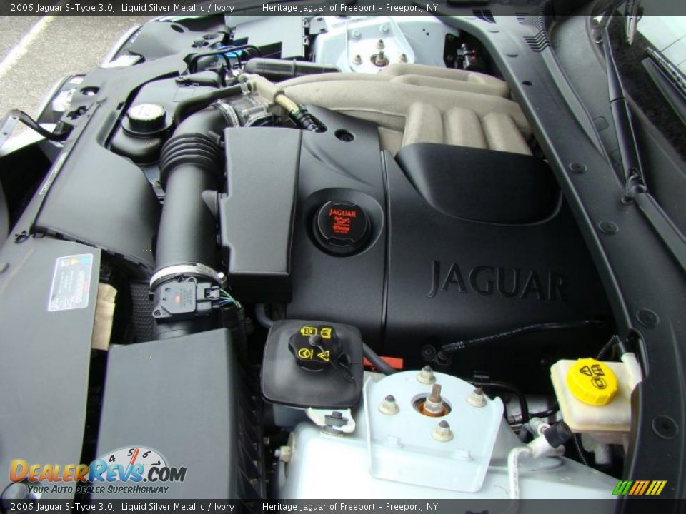2006 Jaguar S-Type 3.0 Liquid Silver Metallic / Ivory Photo #24