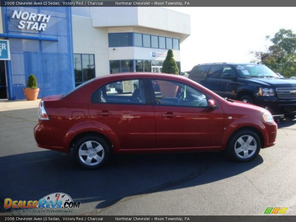 2008 Chevrolet Aveo LS Sedan Victory Red / Charcoal Photo #2