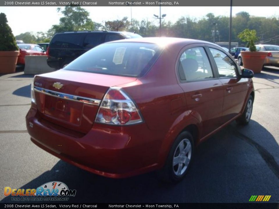 2008 Chevrolet Aveo LS Sedan Victory Red / Charcoal Photo #3