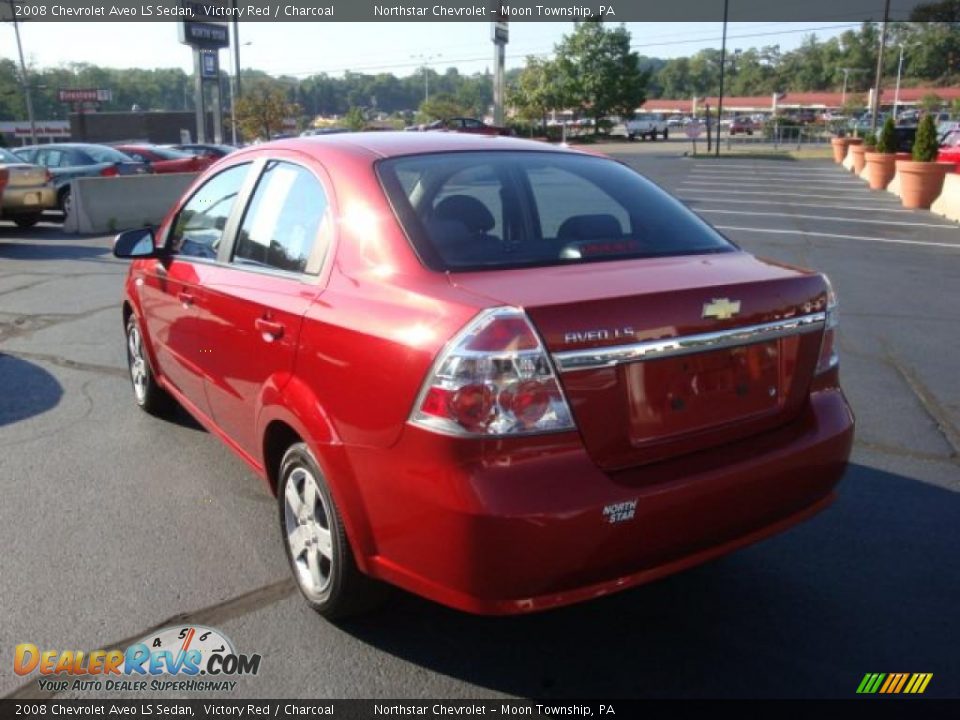 2008 Chevrolet Aveo LS Sedan Victory Red / Charcoal Photo #5