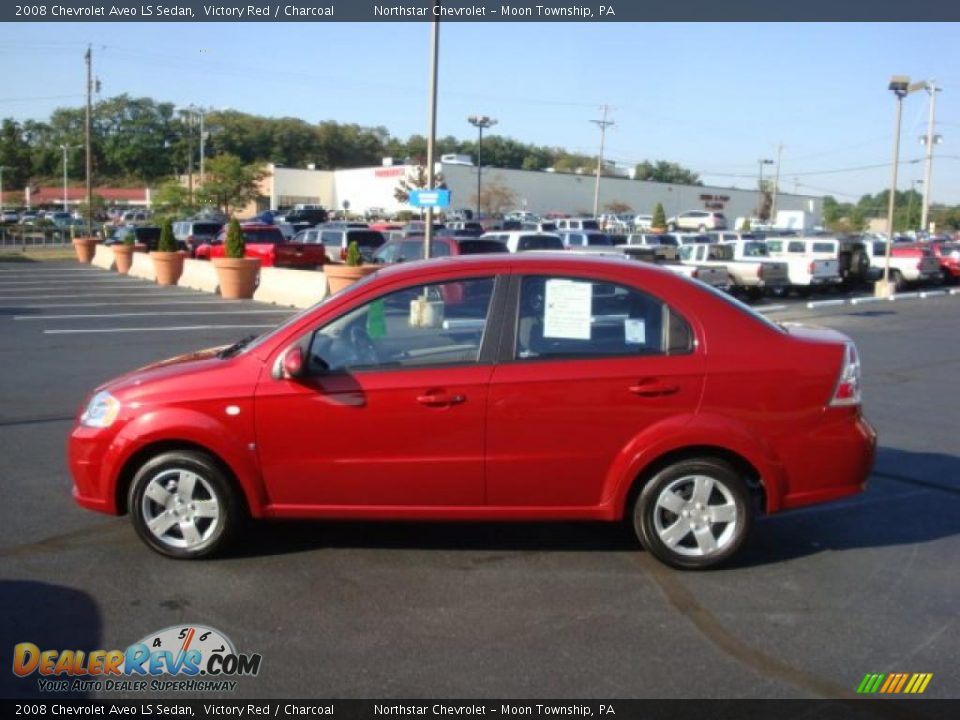 2008 Chevrolet Aveo LS Sedan Victory Red / Charcoal Photo #6