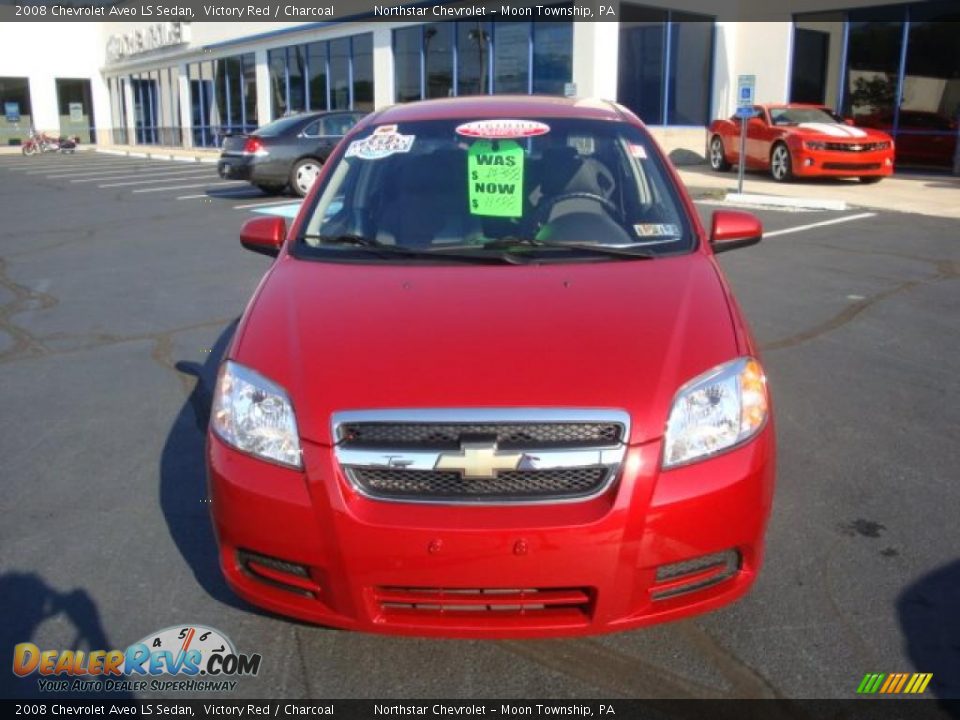 2008 Chevrolet Aveo LS Sedan Victory Red / Charcoal Photo #8