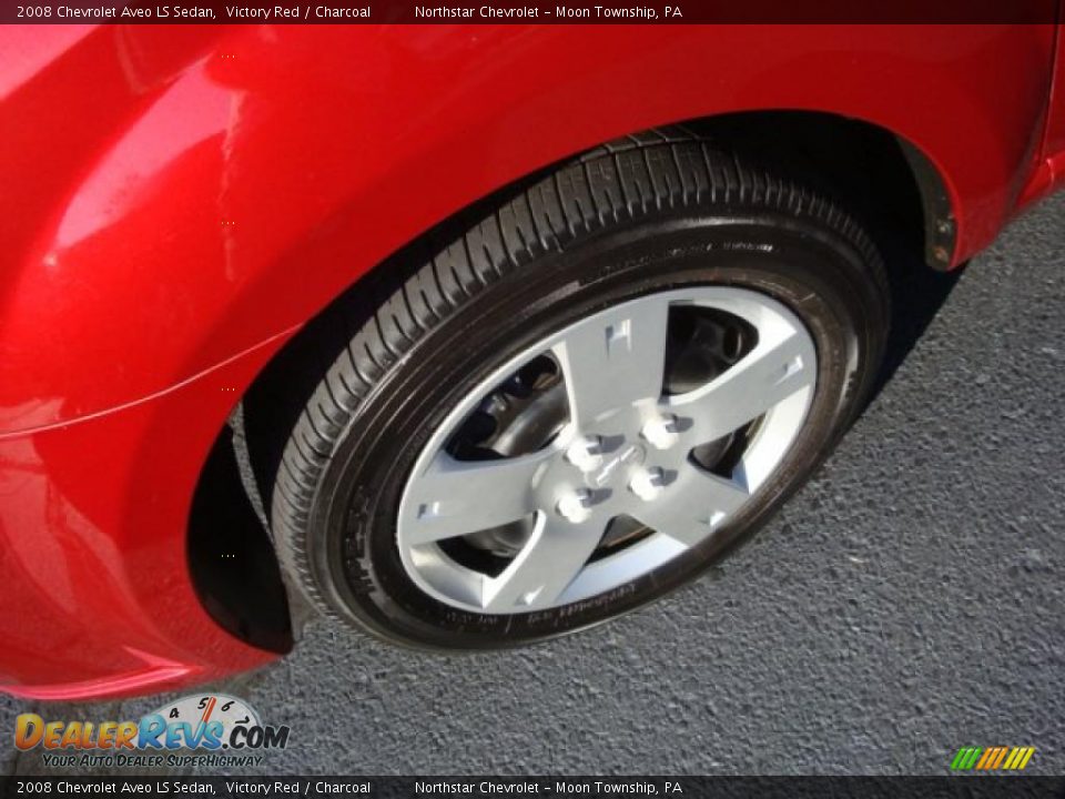 2008 Chevrolet Aveo LS Sedan Victory Red / Charcoal Photo #9