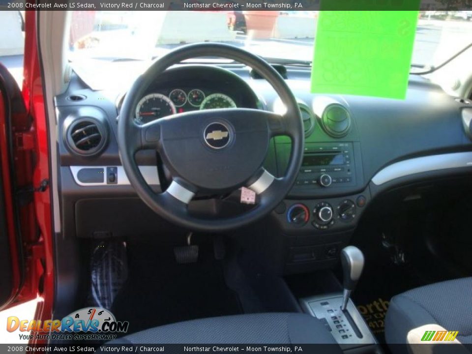 2008 Chevrolet Aveo LS Sedan Victory Red / Charcoal Photo #12