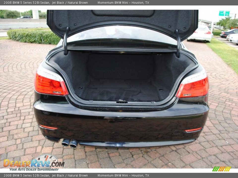 2008 BMW 5 Series 528i Sedan Jet Black / Natural Brown Photo #11