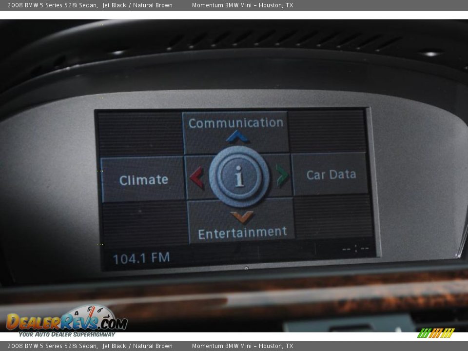 2008 BMW 5 Series 528i Sedan Jet Black / Natural Brown Photo #16