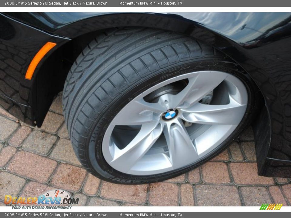2008 BMW 5 Series 528i Sedan Jet Black / Natural Brown Photo #18