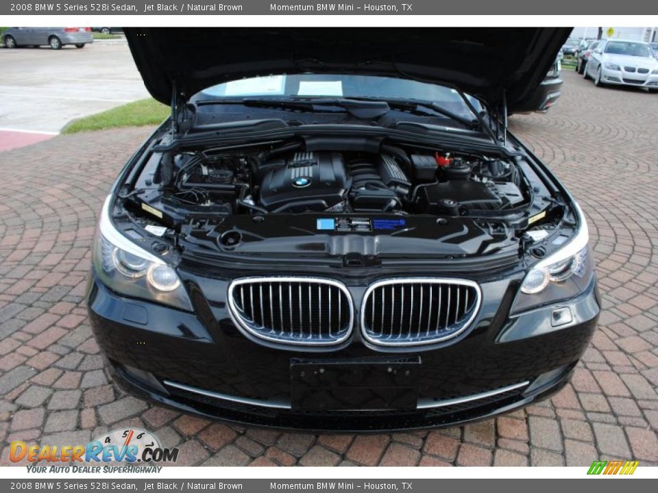 2008 BMW 5 Series 528i Sedan Jet Black / Natural Brown Photo #19