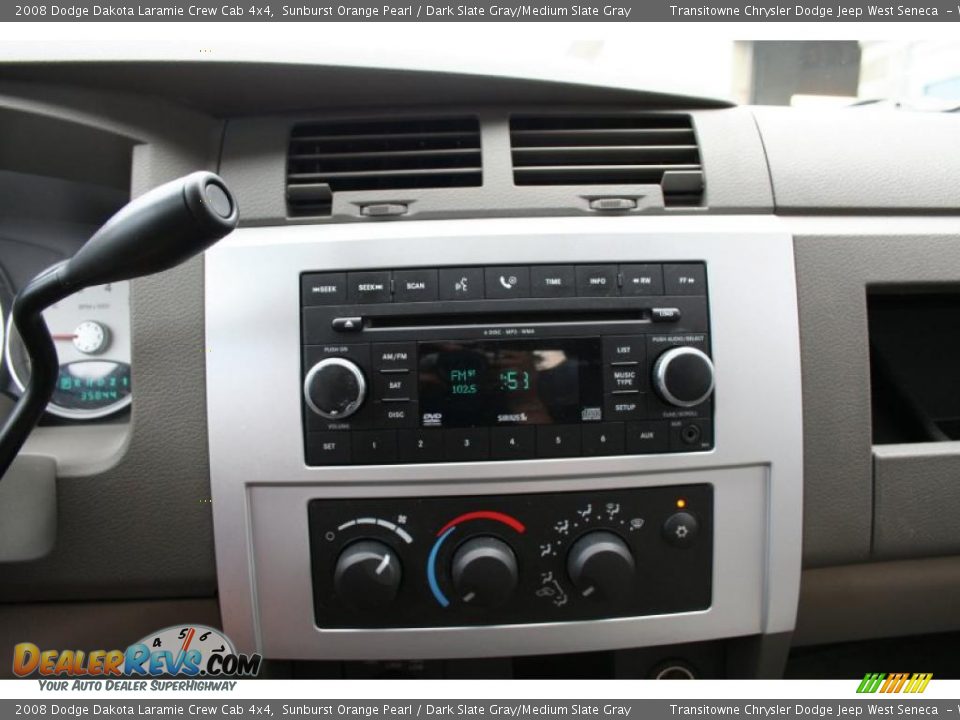 2008 Dodge Dakota Laramie Crew Cab 4x4 Sunburst Orange Pearl / Dark Slate Gray/Medium Slate Gray Photo #5