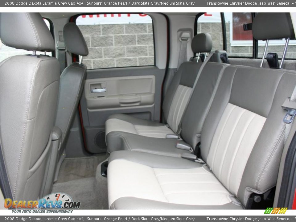 2008 Dodge Dakota Laramie Crew Cab 4x4 Sunburst Orange Pearl / Dark Slate Gray/Medium Slate Gray Photo #13